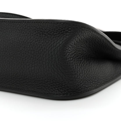 Hermes Taurillon Clemence Halzan 25 Black 10 of 11