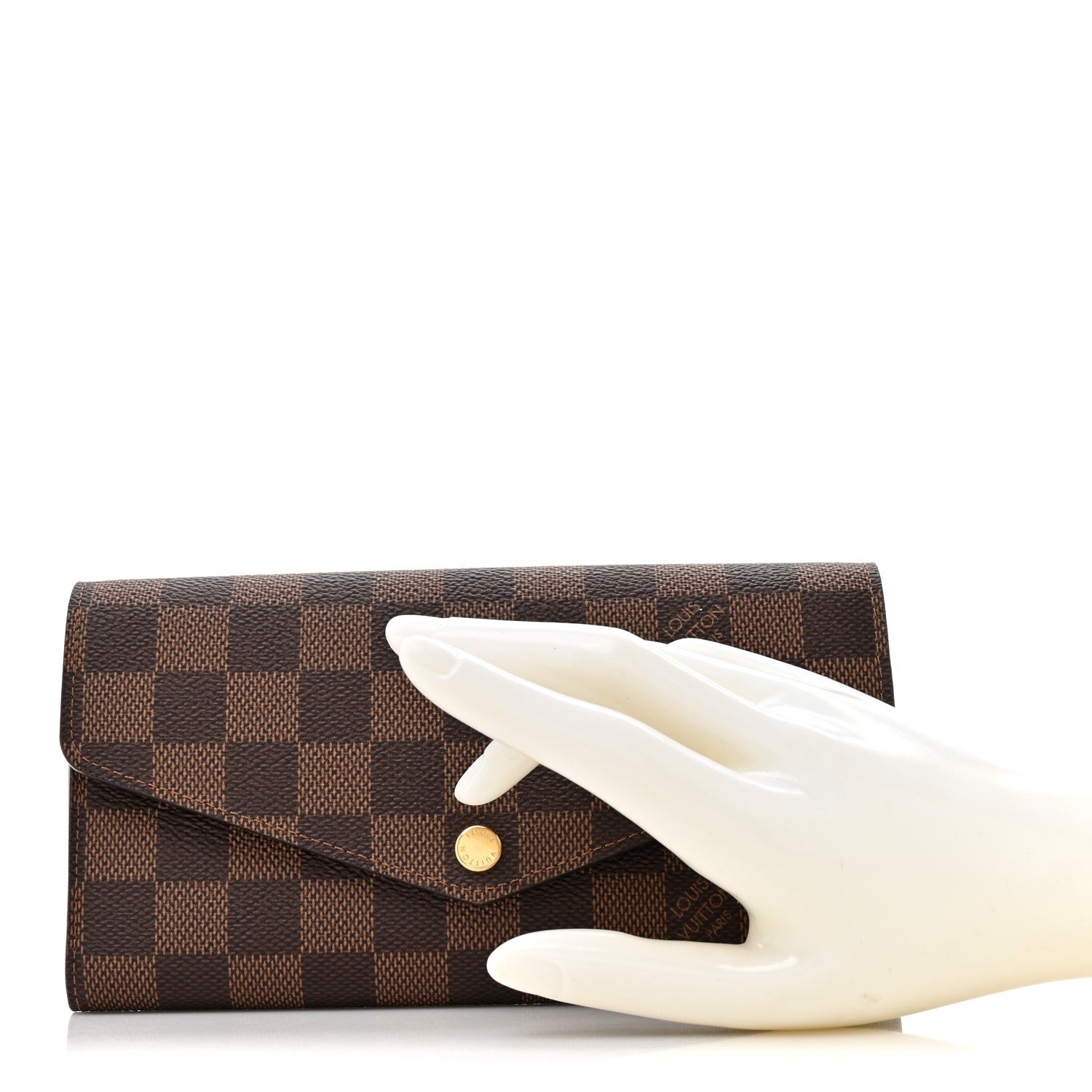 Louis Vuitton Damier Ebene Sarah Wallet NM 2 of 9