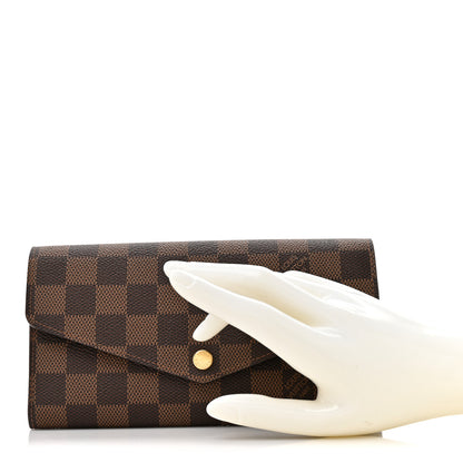Louis Vuitton Damier Ebene Sarah Wallet NM 2 of 9