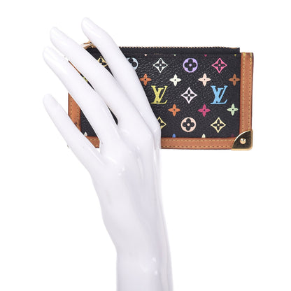 Louis Vuitton Monogram Multicolor Key Pouch Black 2 of 10