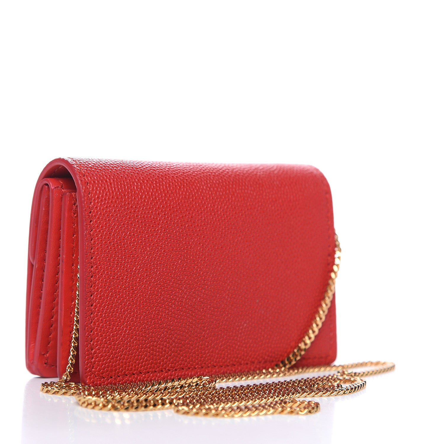 Burberry Calfskin Jessie Chain Card Case Bright Red 4 of 8