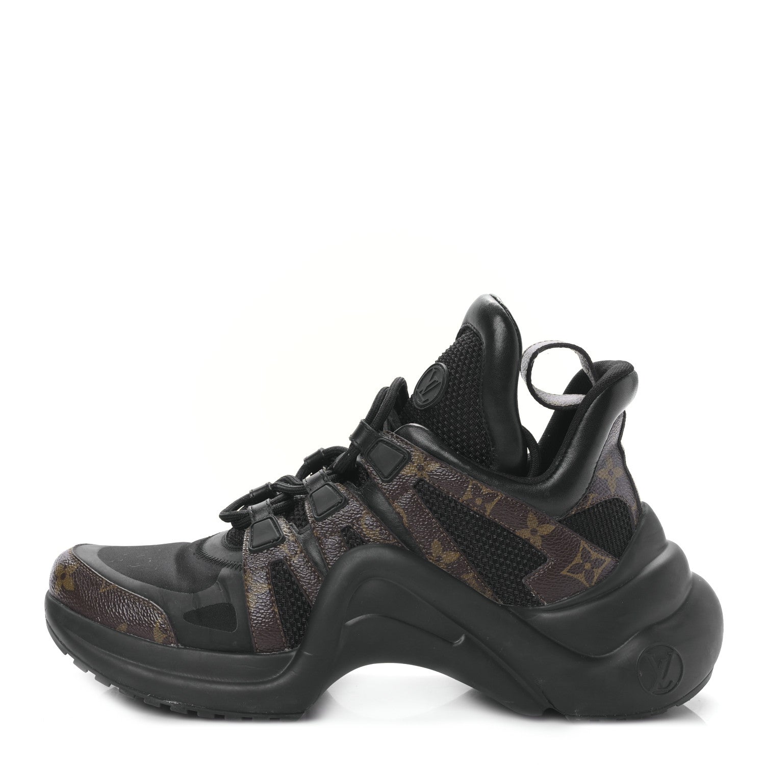 Louis Vuitton Calfskin Patent Monogram LV Archlight Sneakers 40 Black 1 of 8