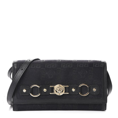 Versace Jacquard Medusa Crossbody Wallet Black 1 of 9