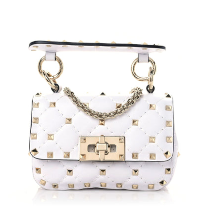 Valentino Garavani Nappa Micro Rockstud Spike Shoulder Bag White 1 of 10