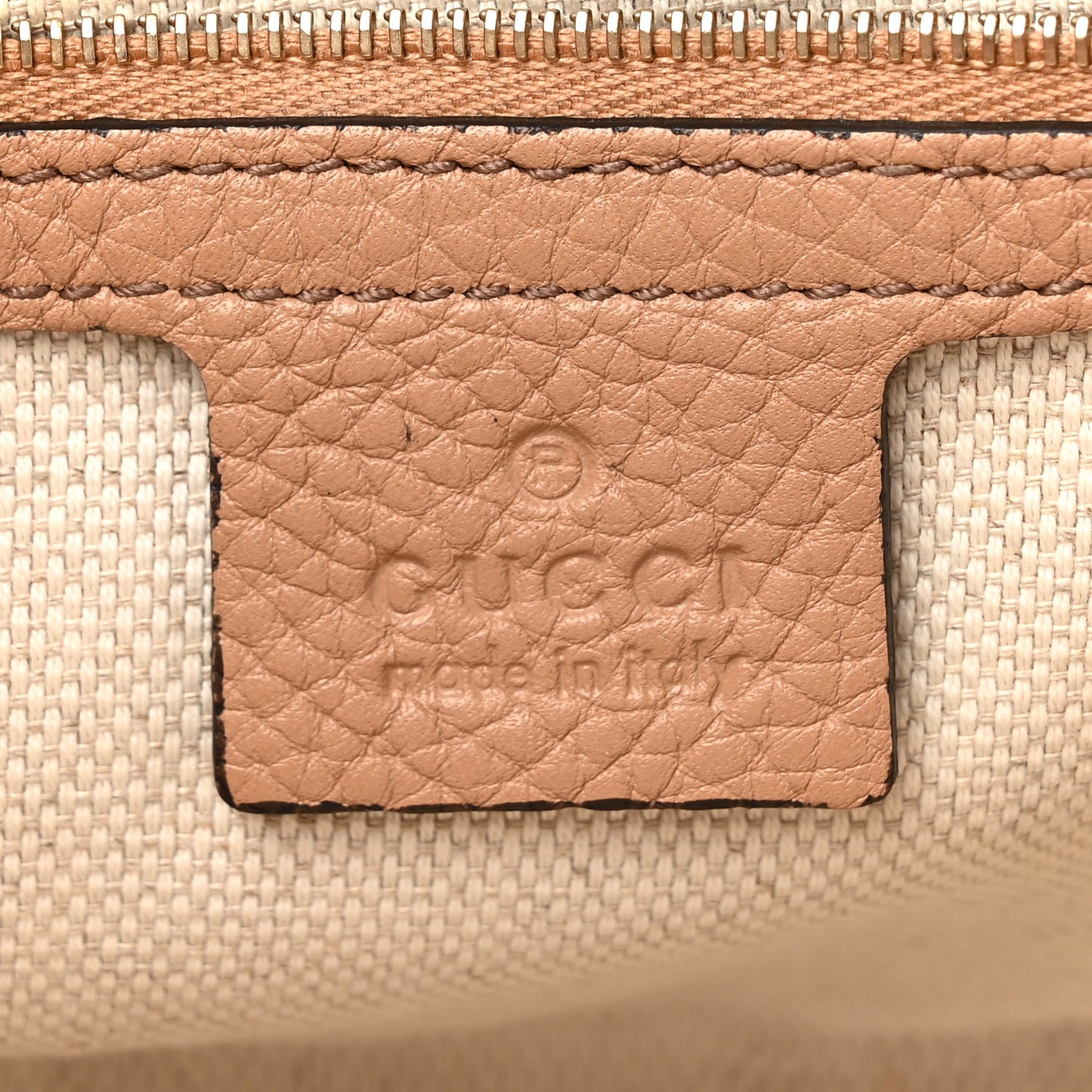 Pebbled Calfskin Medium Soho Flap Crossbody Camelia