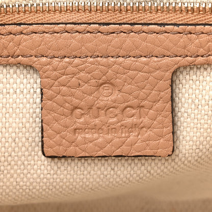 Gucci Pebbled Calfskin Medium Soho Flap Crossbody Camelia 6 of 12