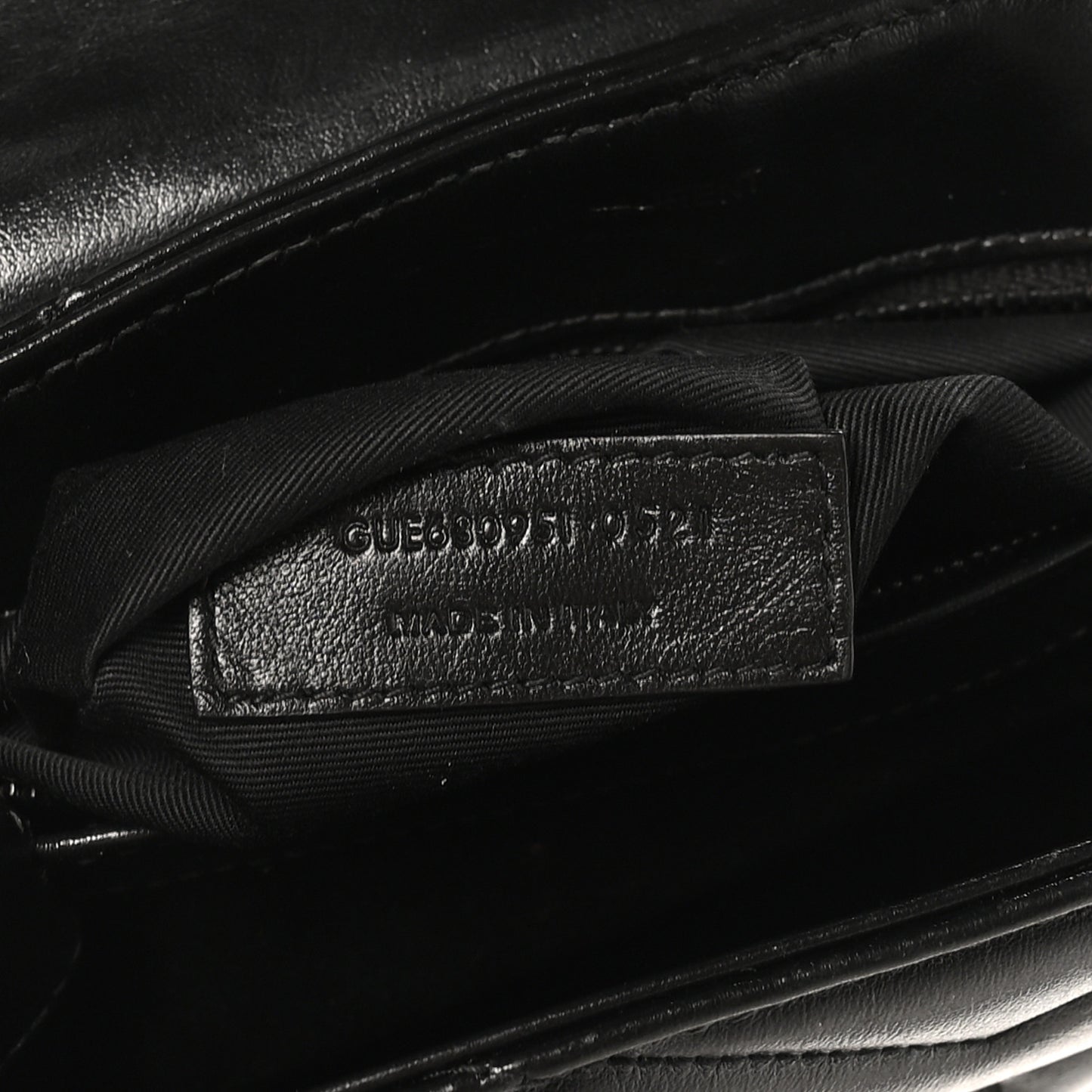 Calfskin Y Quilted Monogram Monochrome Toy Loulou Crossbody Bag Black