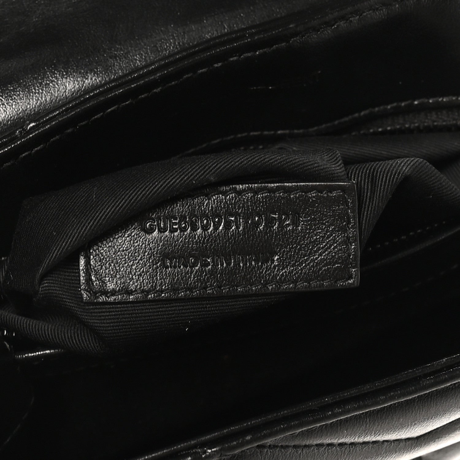 Saint Laurent Calfskin Y Quilted Monogram Monochrome Toy Loulou Crossbody Bag Black 7 of 10