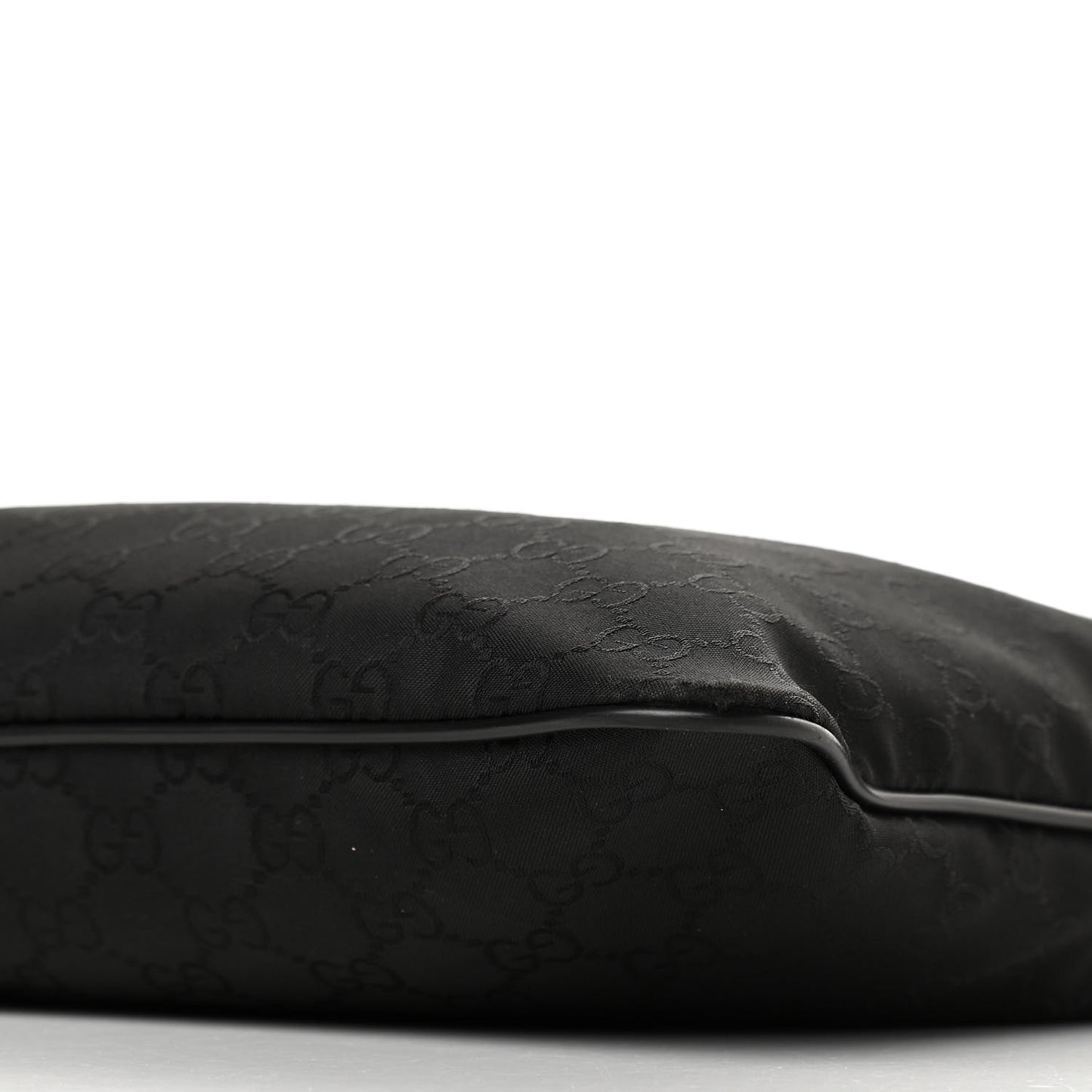 Nylon Monogram Medium Flat Messenger Bag Black