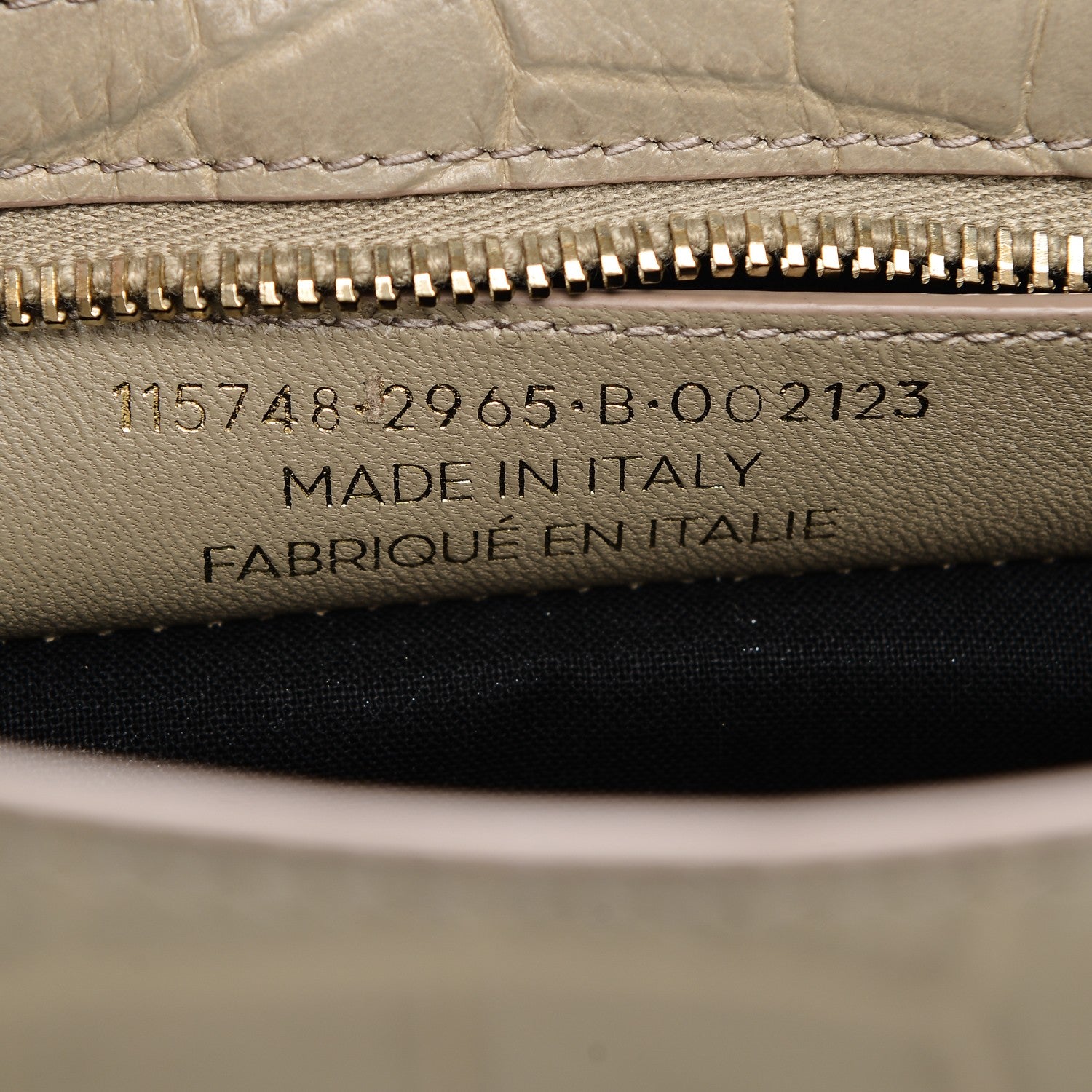 Balenciaga Calfskin Crocodile Embossed Classic Gold Hardware City Beige Latte 7 of 7