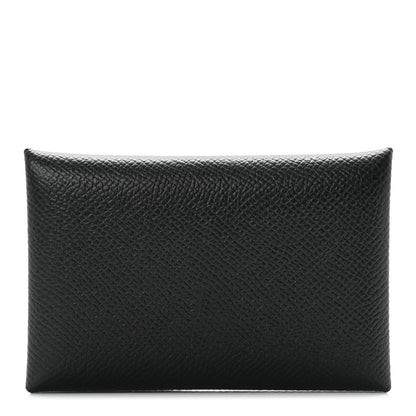 Hermes Epsom Calvi Card Case Black 1 of 7
