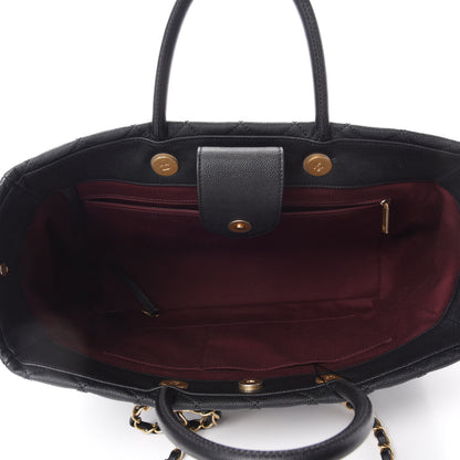 Chanel Caviar Quilted Large Coco Handle Shopping Tote Black 5 of 11
