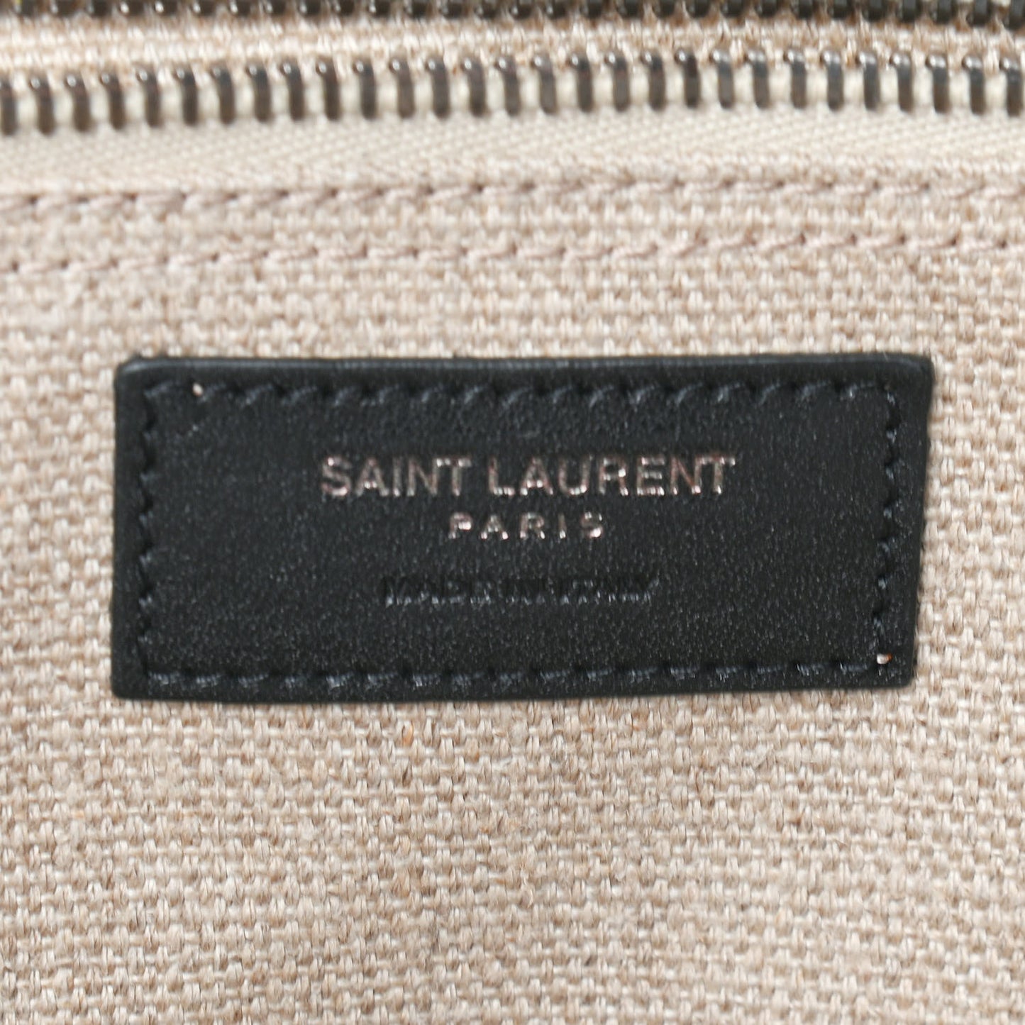 Linen Calfskin Rive Gauche Tote Optic White