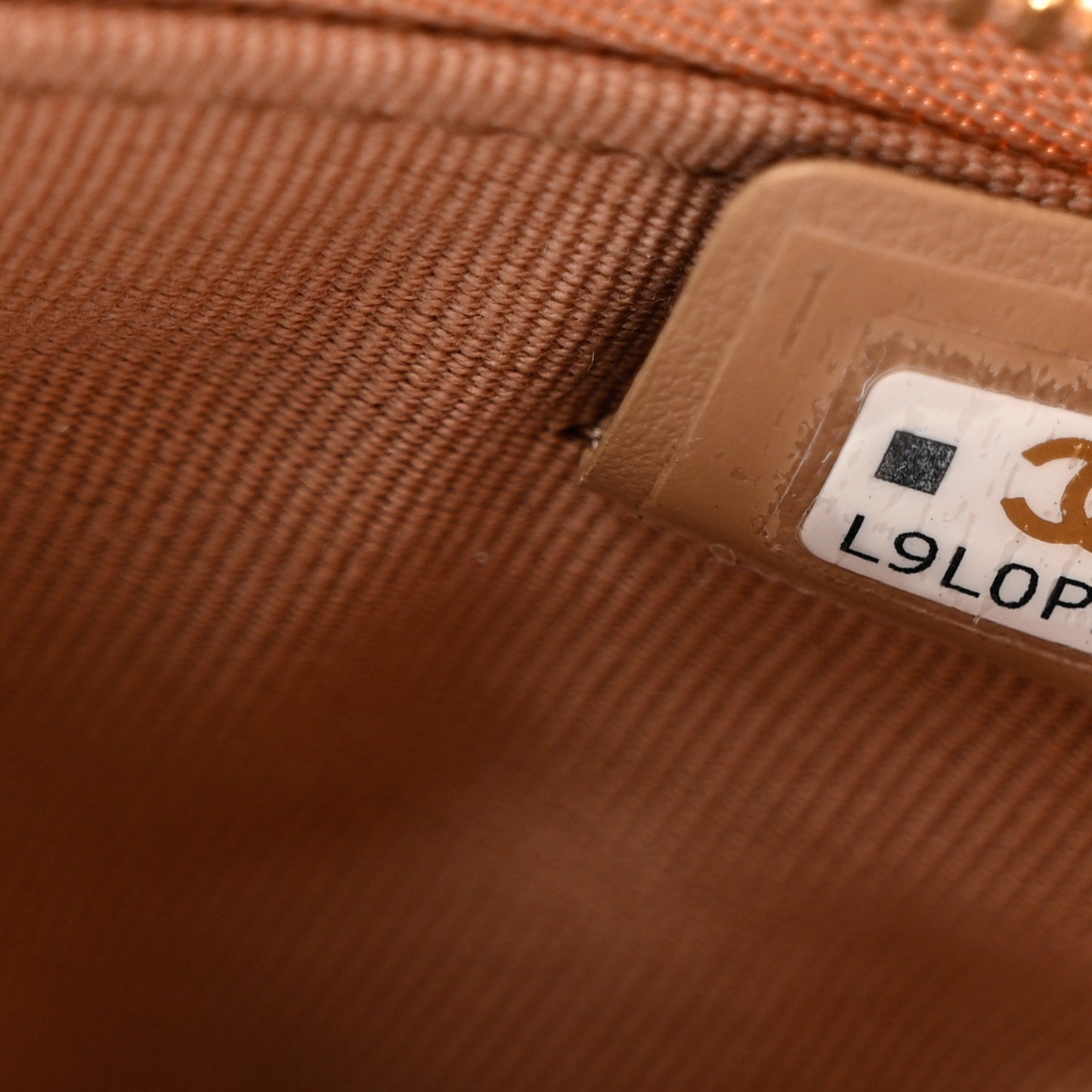 Caviar Quilted Small Multi Chain Cosmetic Case Beige