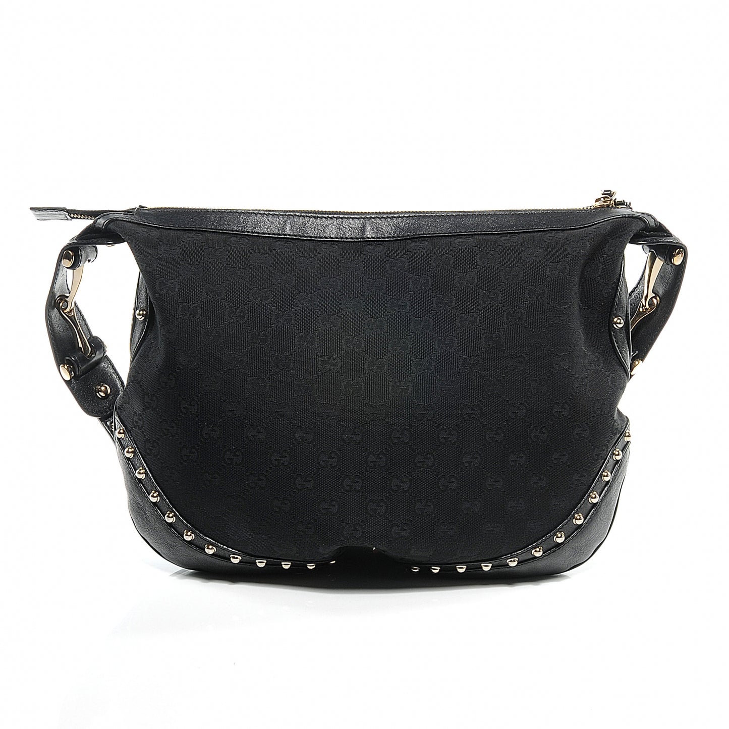 Monogram Studded Pelham Shoulder Bag Black