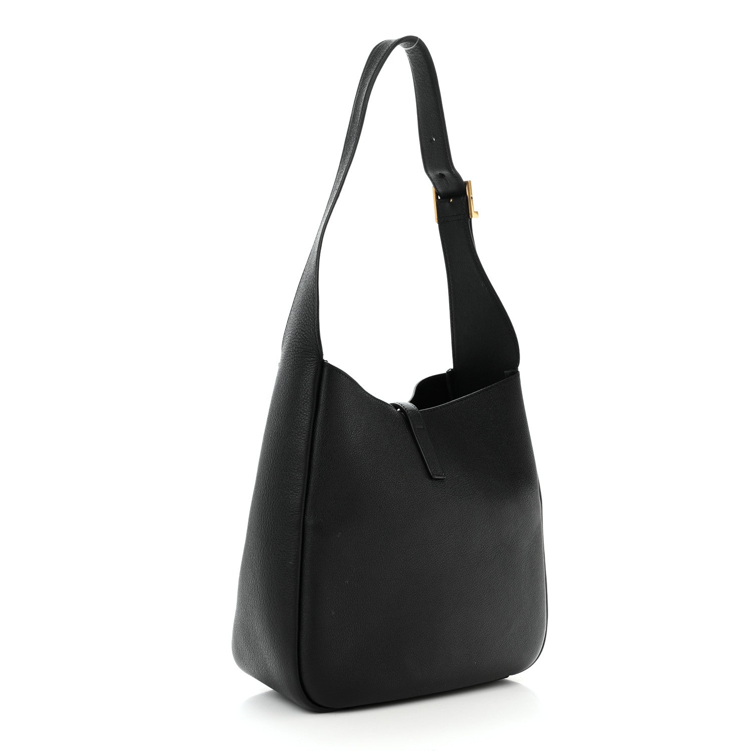 Saint Laurent Smooth Calfskin Small Le 5 A 7 Soft Hobo Black 3 of 13