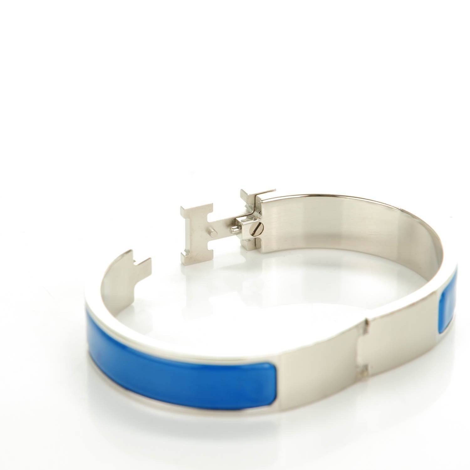 Hermes Enamel Narrow Clic Clac H Bracelet PM Bleu Profond 4 of 4