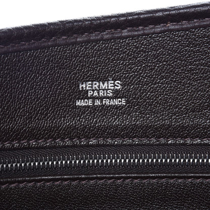 Hermes Fjord Manille II Shoulder Bag Chocolate 6 of 6