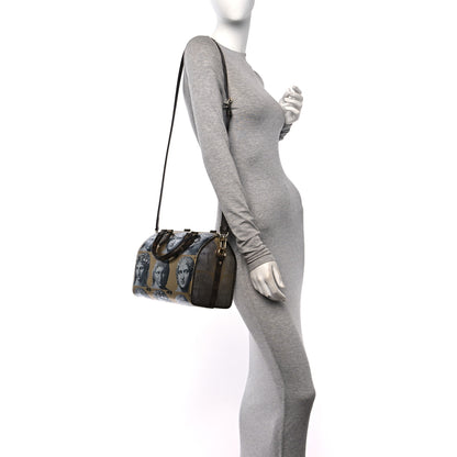 Louis Vuitton X FORNASETTI Calfskin Fornasetti Speedy Bandouliere 25 Gold 2 of 10