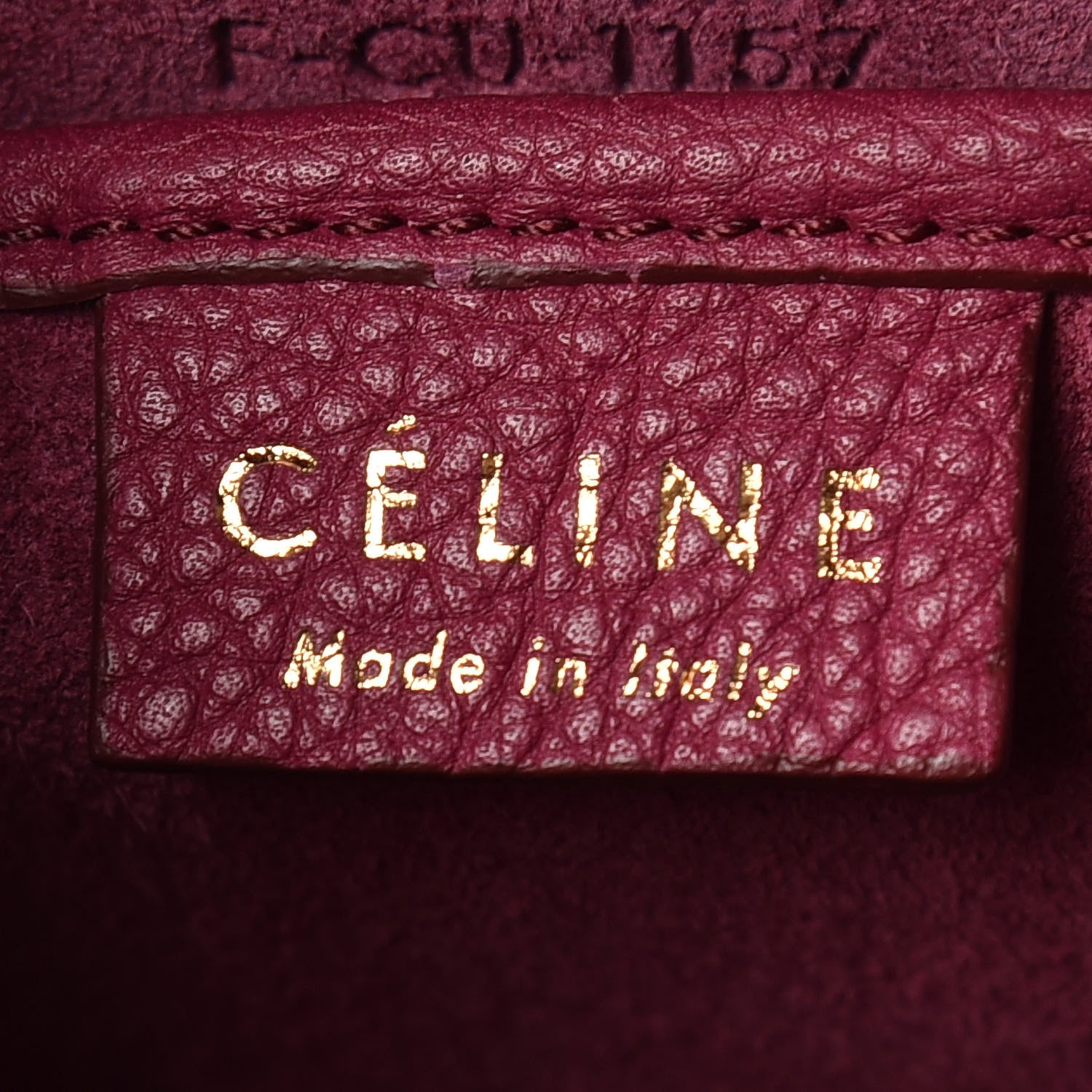 Celine Baby Grained Calfskin Nano Luggage Plum 11 of 12