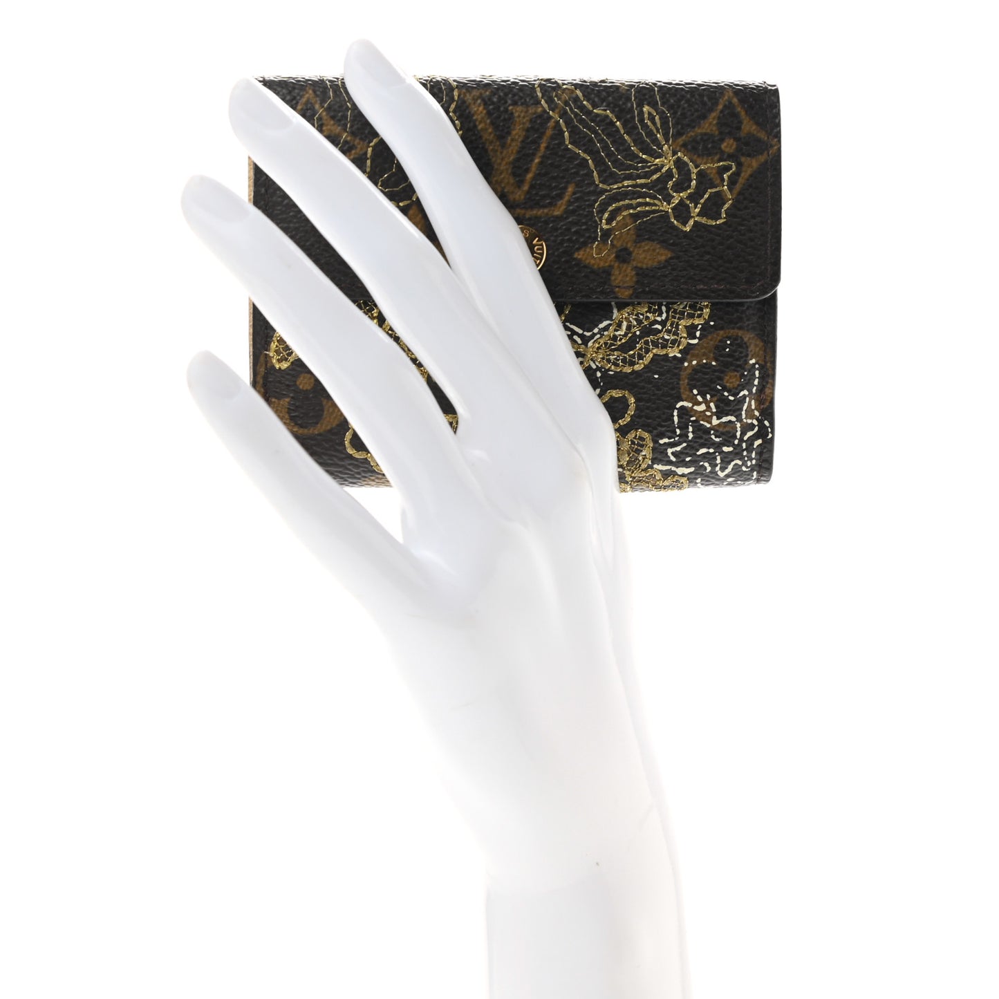 Monogram Dentelle Elise Wallet Gold