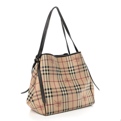 Burberry Haymarket Check Large Canterbury Tote Chocolate 3 of 14
