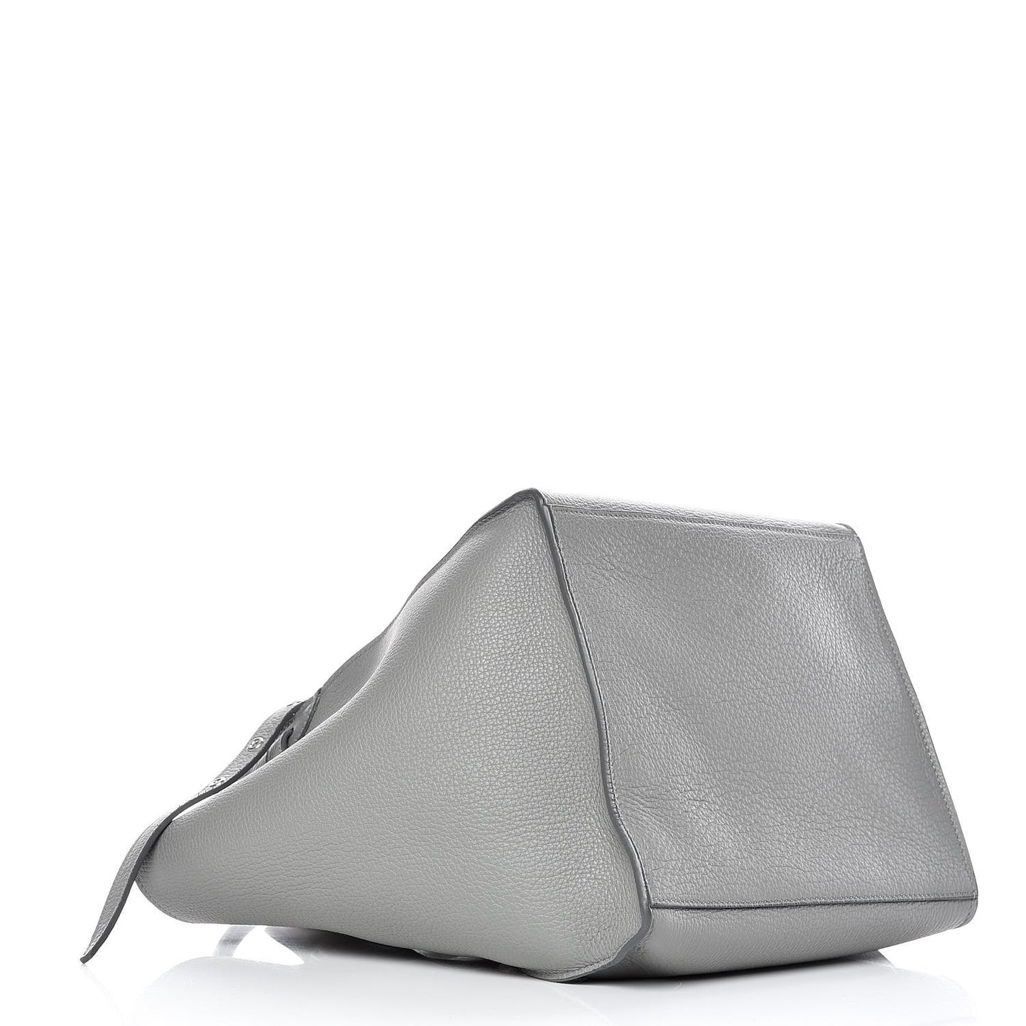Supple Grained Calfskin Small Big Bag Grey