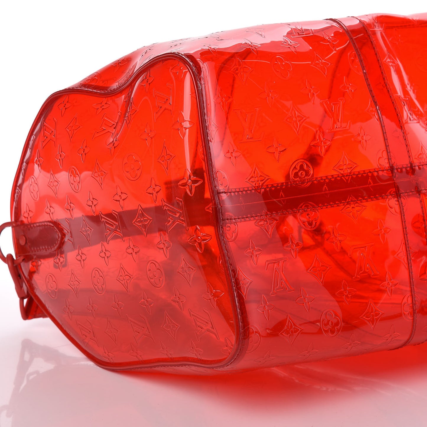 PVC Monogram Keepall Bandouliere 50 Grenadine Red