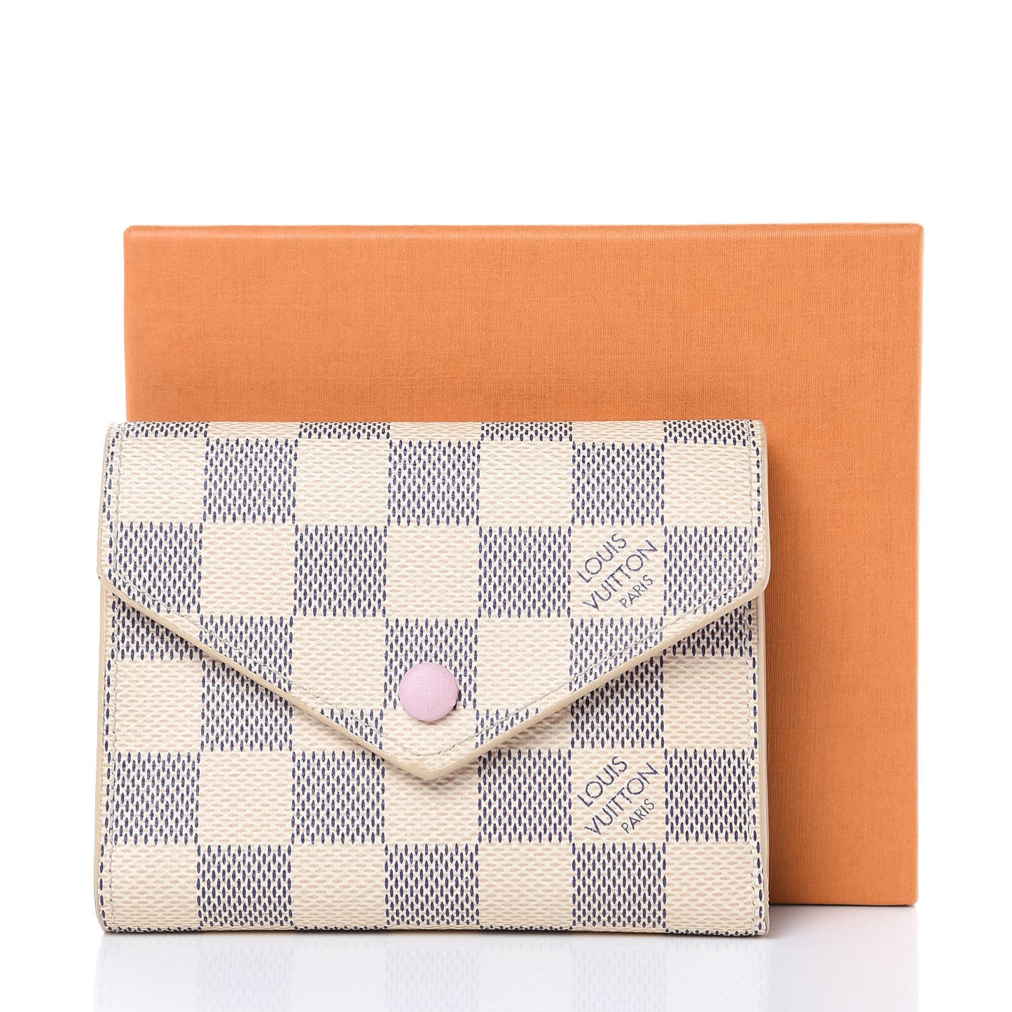 Damier Azur Victorine Wallet Rose Ballerine