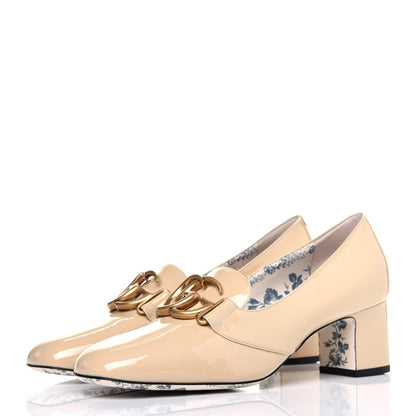 Gucci Vernice GG Victoire 55mm Loafer Pumps 40 Sand Storm 3 of 9