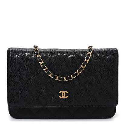 Chanel Caviar Quilted Wallet on Chain WOC Black 1 of 11