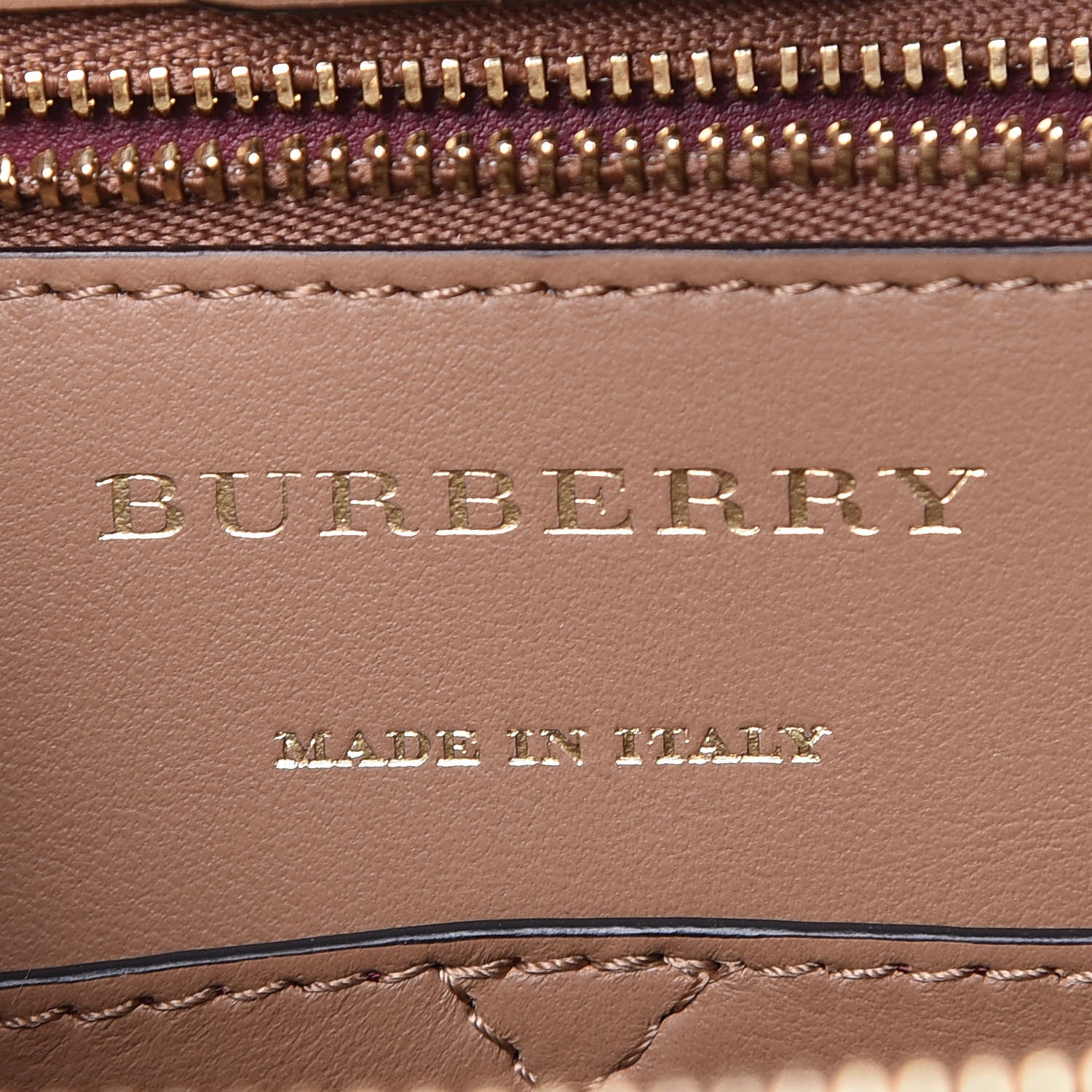 Burberry Smooth Bonded Calfskin Medium Saddle Tote Camel 9 of 9