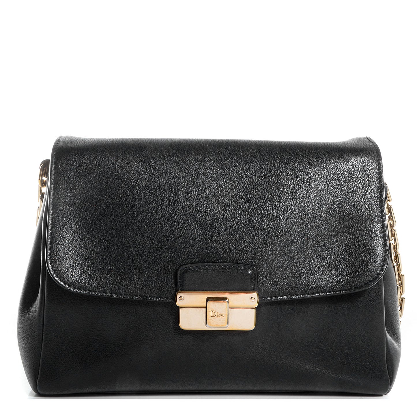 Calfskin Small Diorling Black