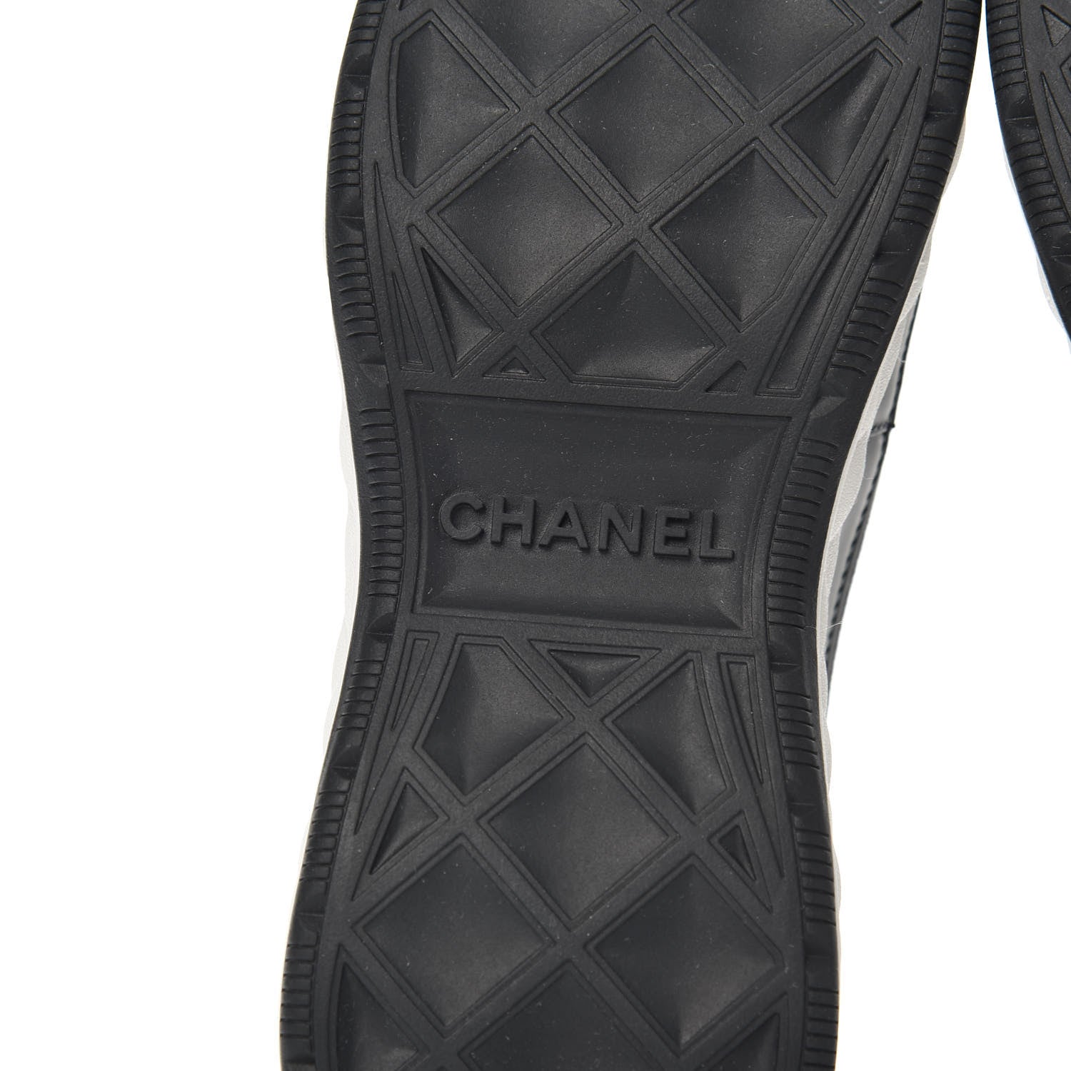 Chanel Velvet Calfskin Mixed Fibers CC Sneakers 37.5 Black 6 of 8