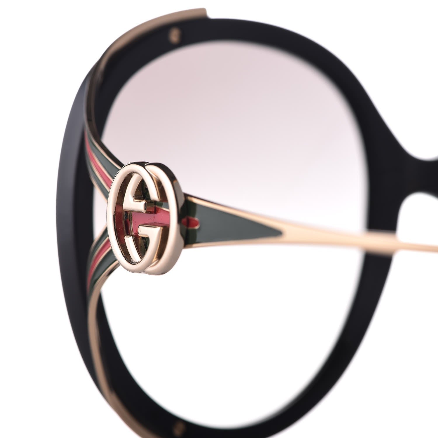 Gucci Round Frame Injected GG0226S Sunglasses Black 6 of 8