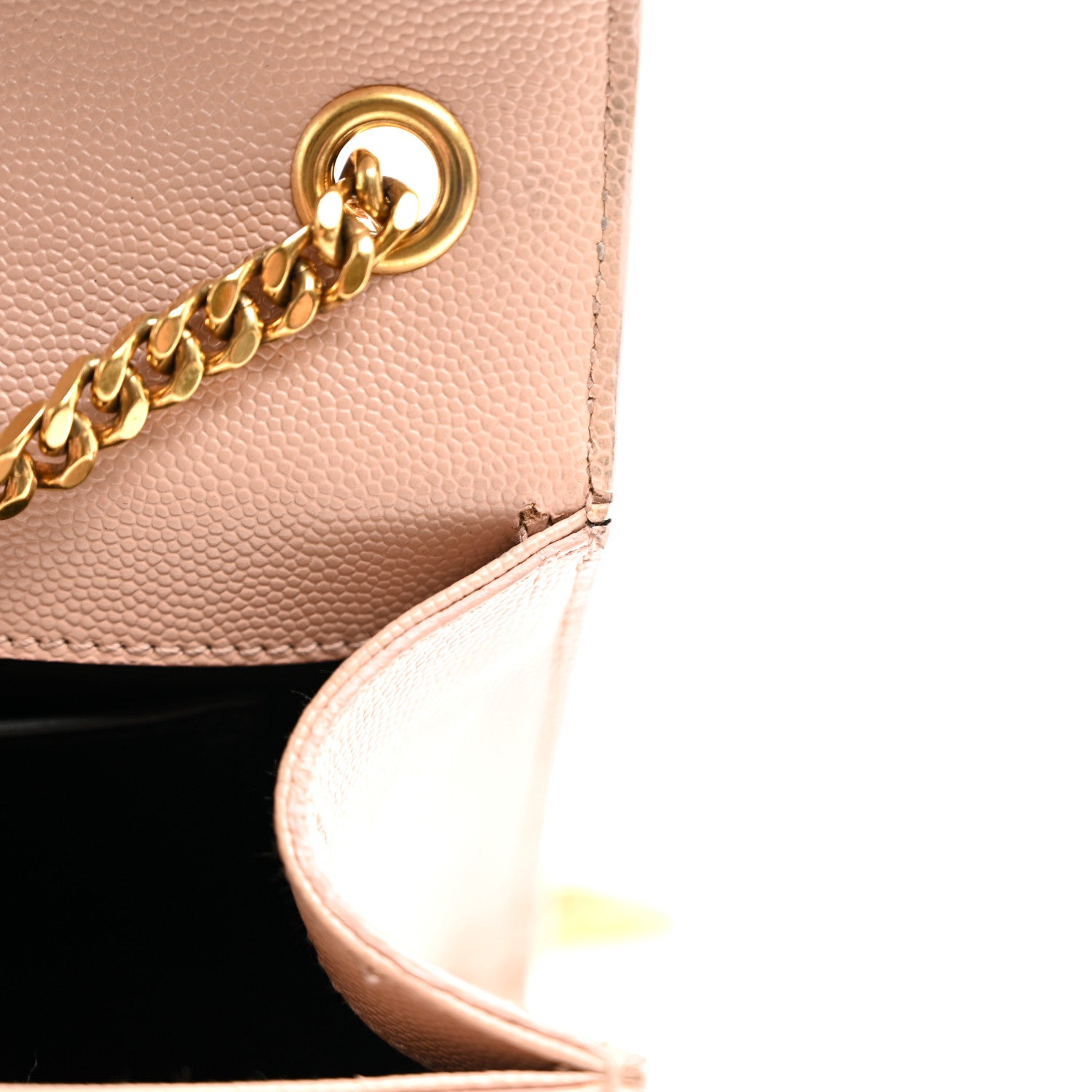 Saint Laurent Grain De Poudre Small Monogram Kate Satchel Pale Blush 10 of 11