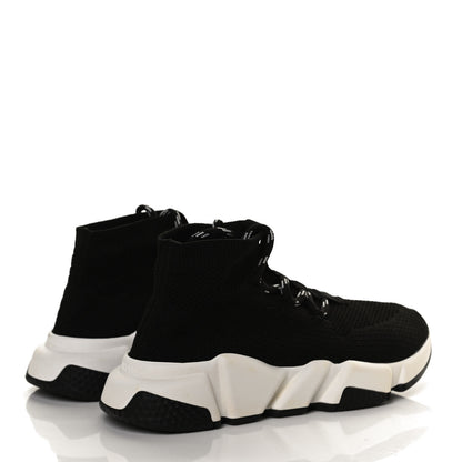 Balenciaga Knit Womens Speed Lace Up Sneakers 35 Black 4 of 10
