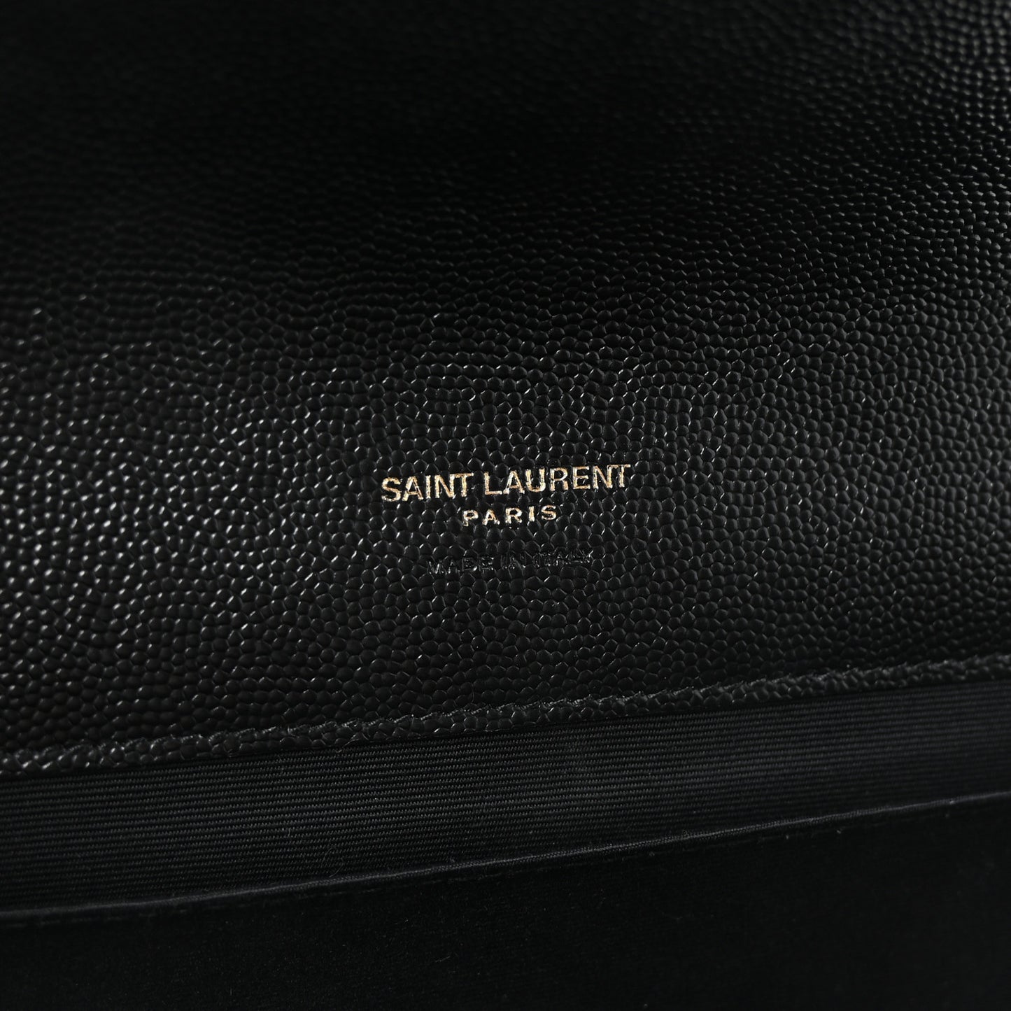 Grain De Poudre Textured Mixed Matelasse Triquilt Monogram Clutch Black
