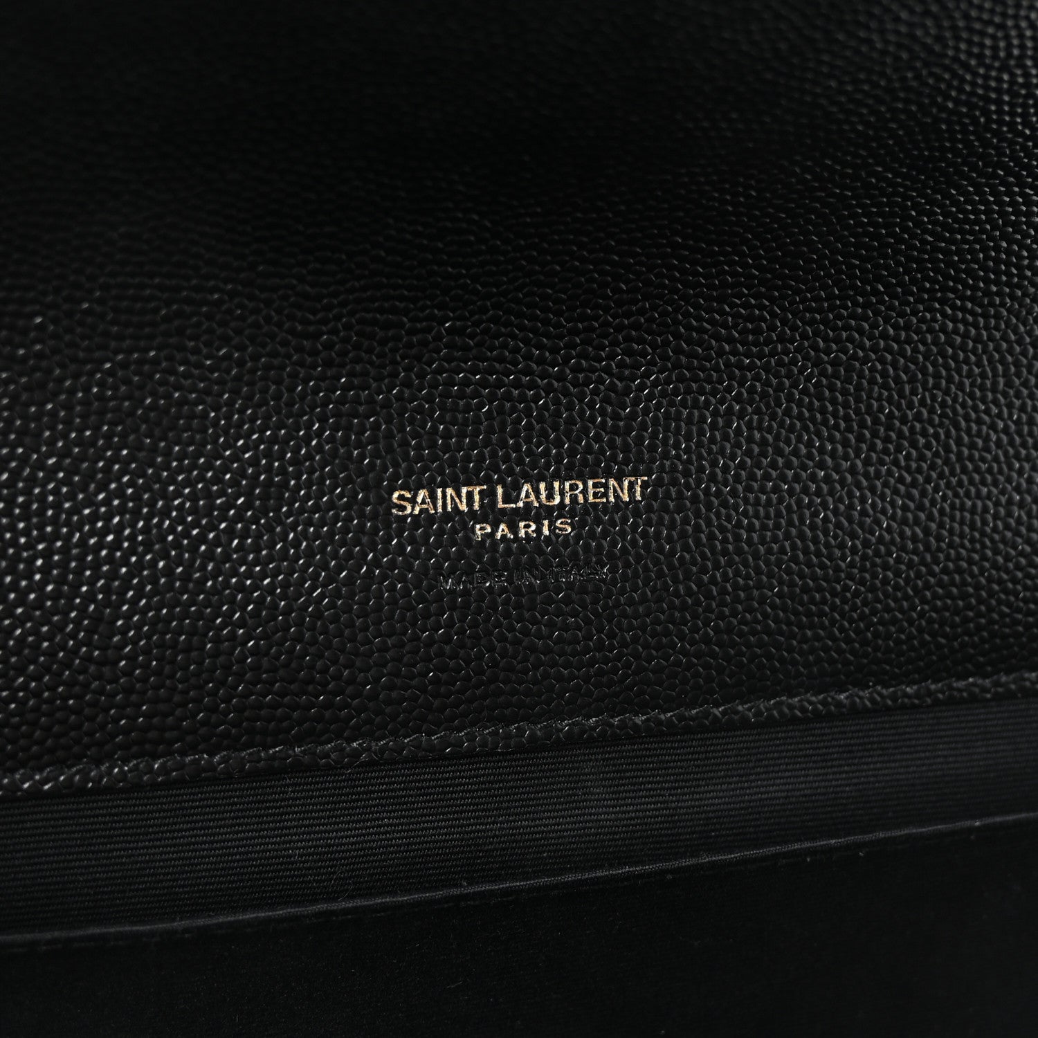 Saint Laurent Grain De Poudre Textured Mixed Matelasse Triquilt Monogram Clutch Black 6 of 7