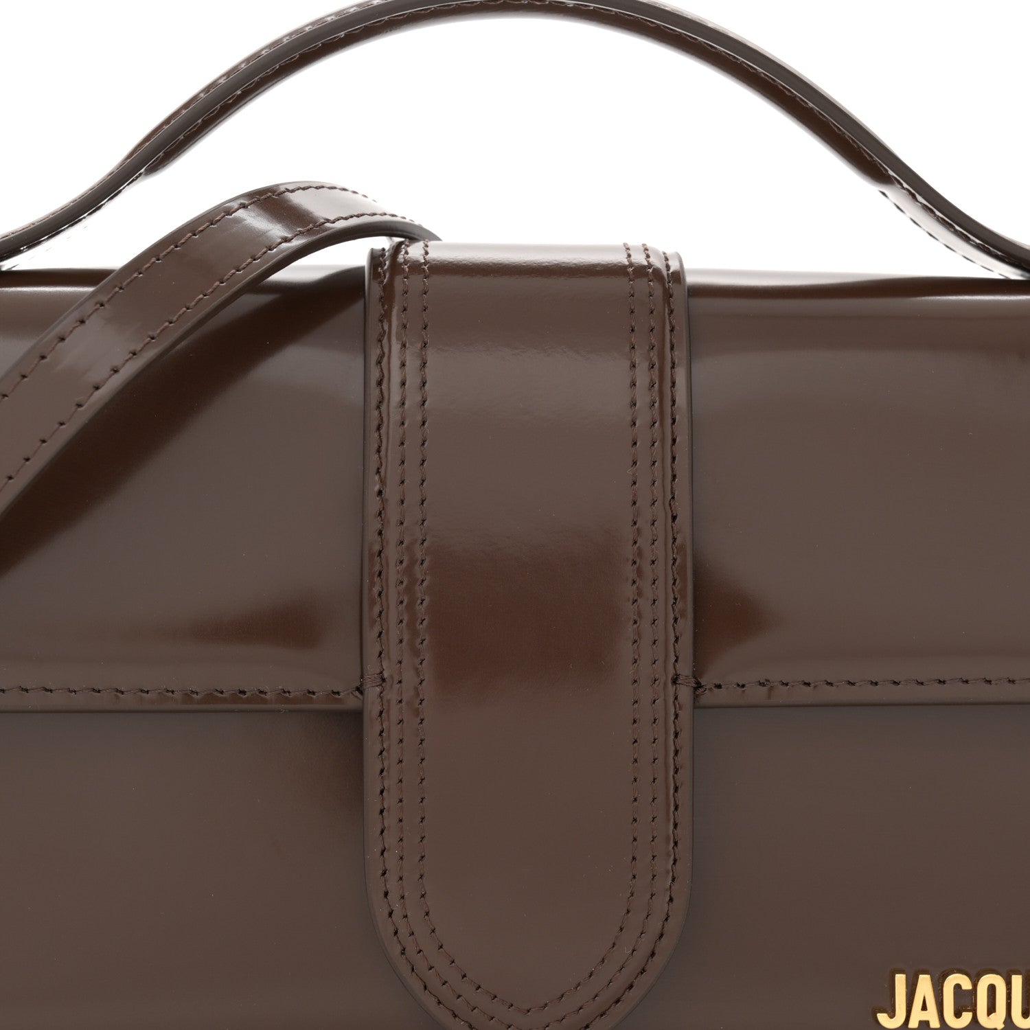 Jacquemus Glazed Calfskin Le Grand Bambino Midnight Brown 7 of 10