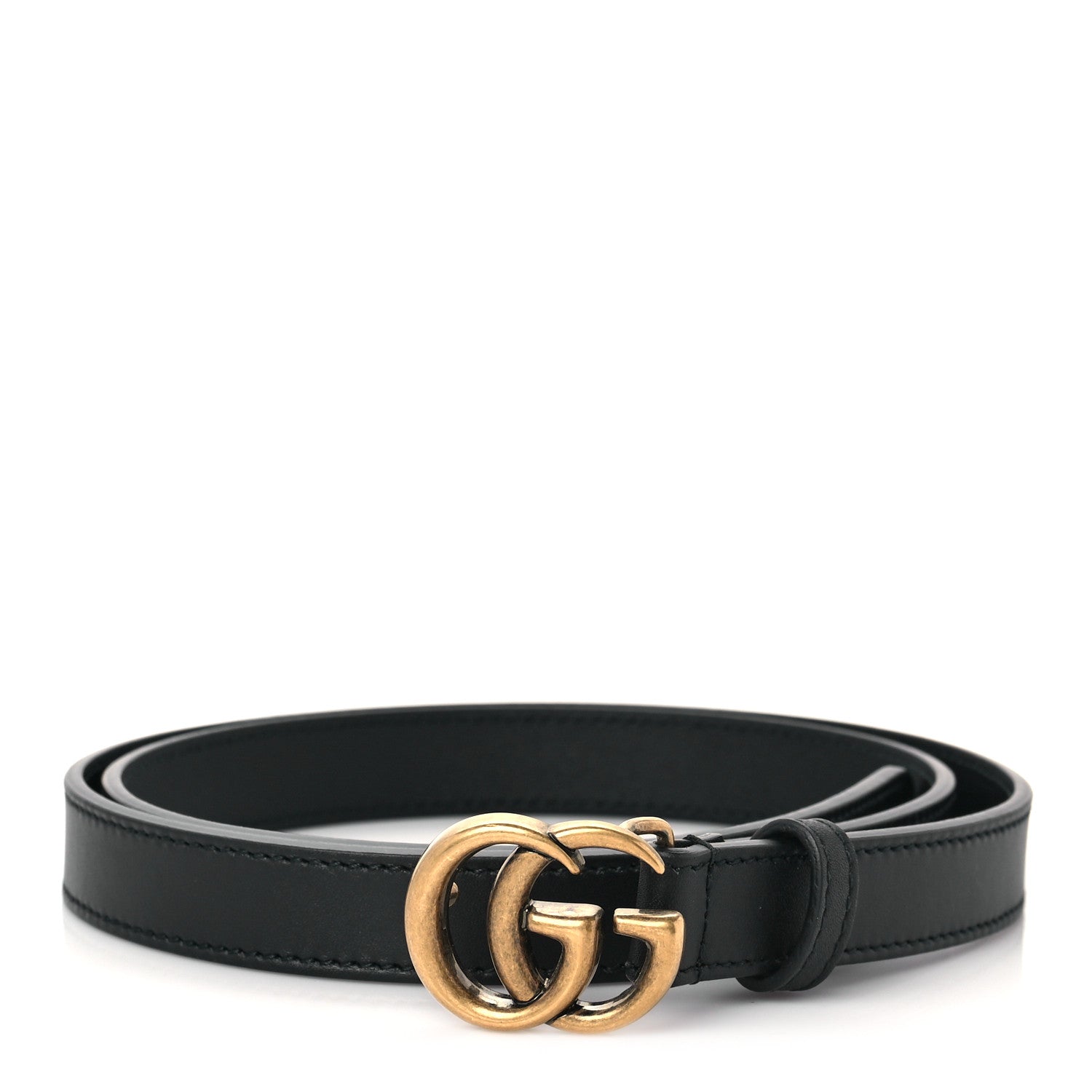 Gucci Calfskin Double G 20mm Belt 90 36 Black 1 of 4