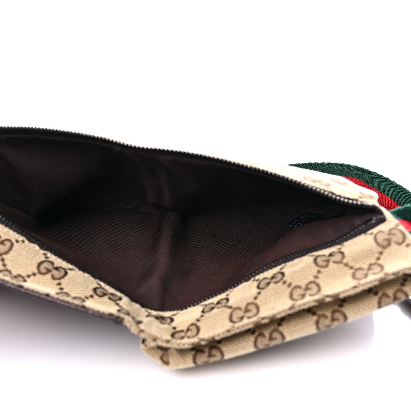 Monogram Web Belt Bag Dark Brown