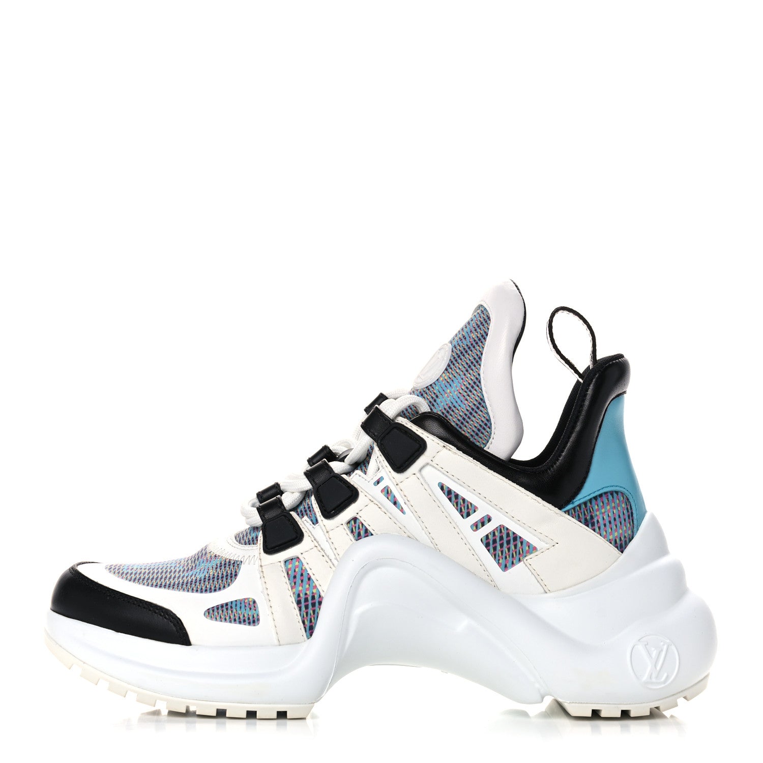 Louis Vuitton Calfskin Nylon LV Pop Archlight Sneaker 35 Blue 1 of 8