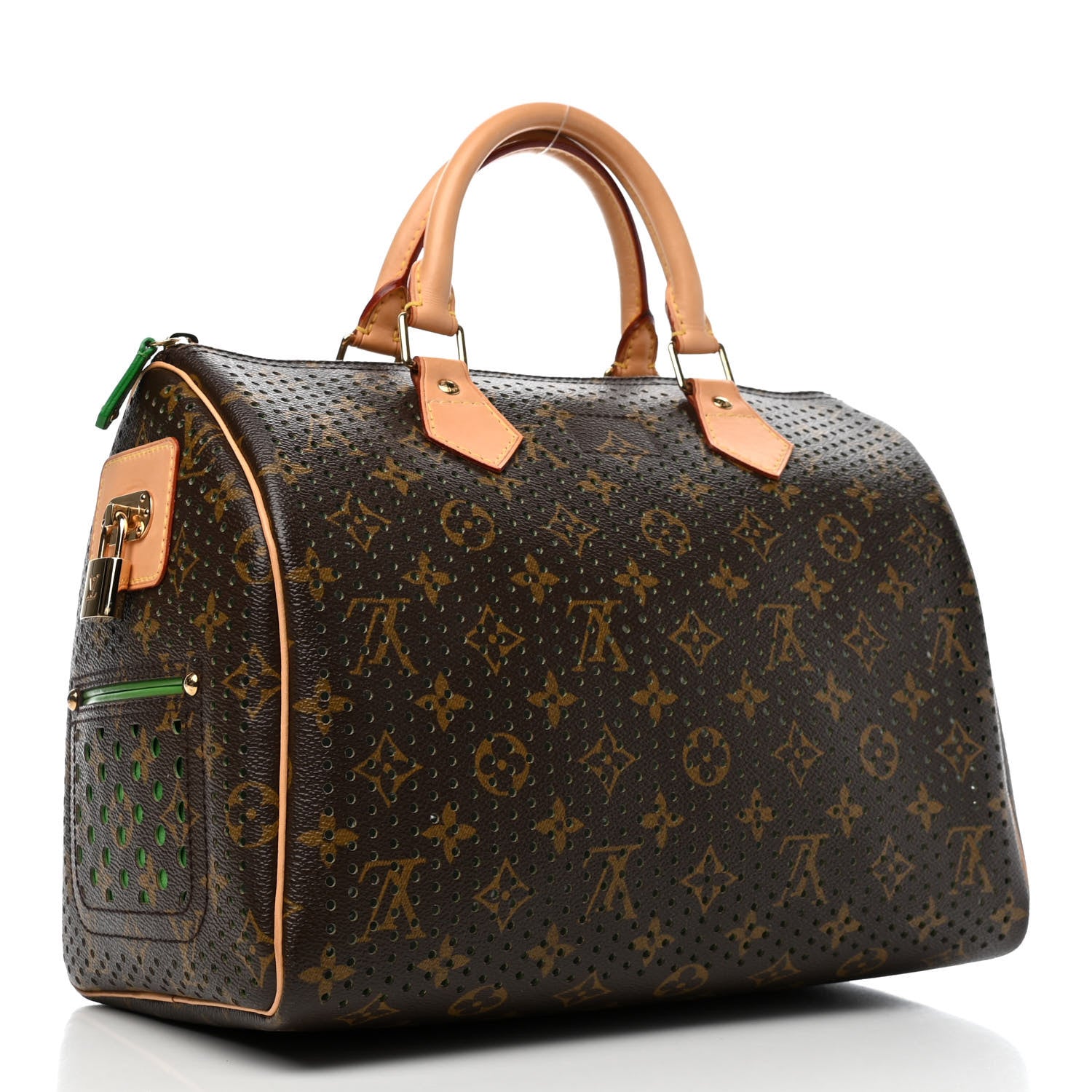 Louis Vuitton Monogram Perforated Speedy 30 Green 2 of 4