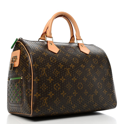 Louis Vuitton Monogram Perforated Speedy 30 Green 2 of 4