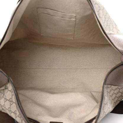 Gucci GG Supreme Monogram Web Large Ophidia Carry-On Duffle Bag Beige New Acero 5 of 18