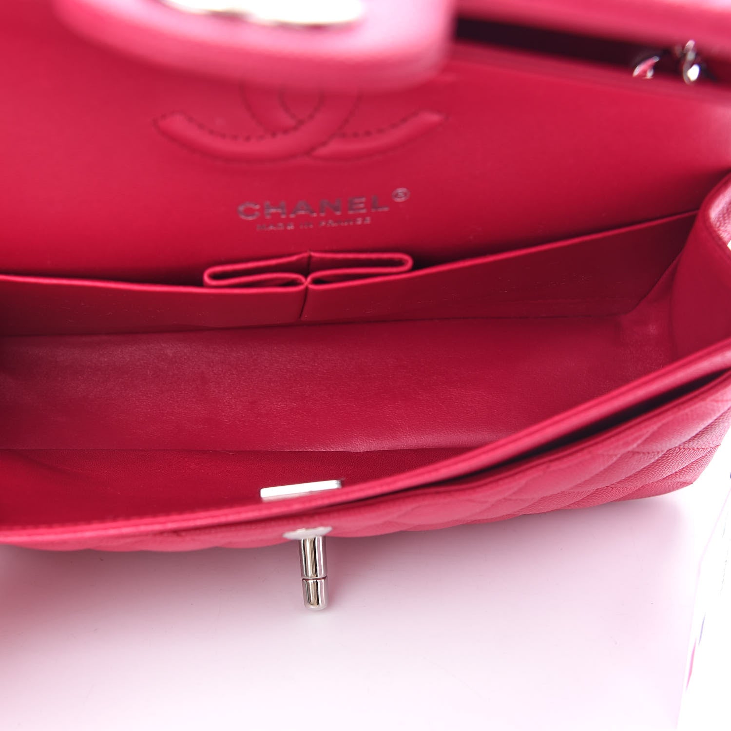 Chanel Caviar Quilted Small Double Flap Dark Pink 5 of 9