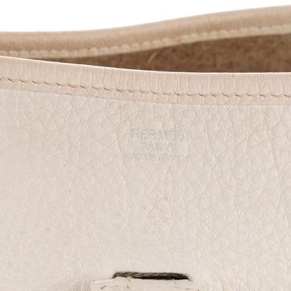 Hermes Taurillon Clemence Evelyne II GM White 9 of 20