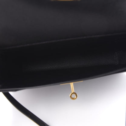 Hermes Epsom Kelly Depeches 25 Pouch Black 5 of 8