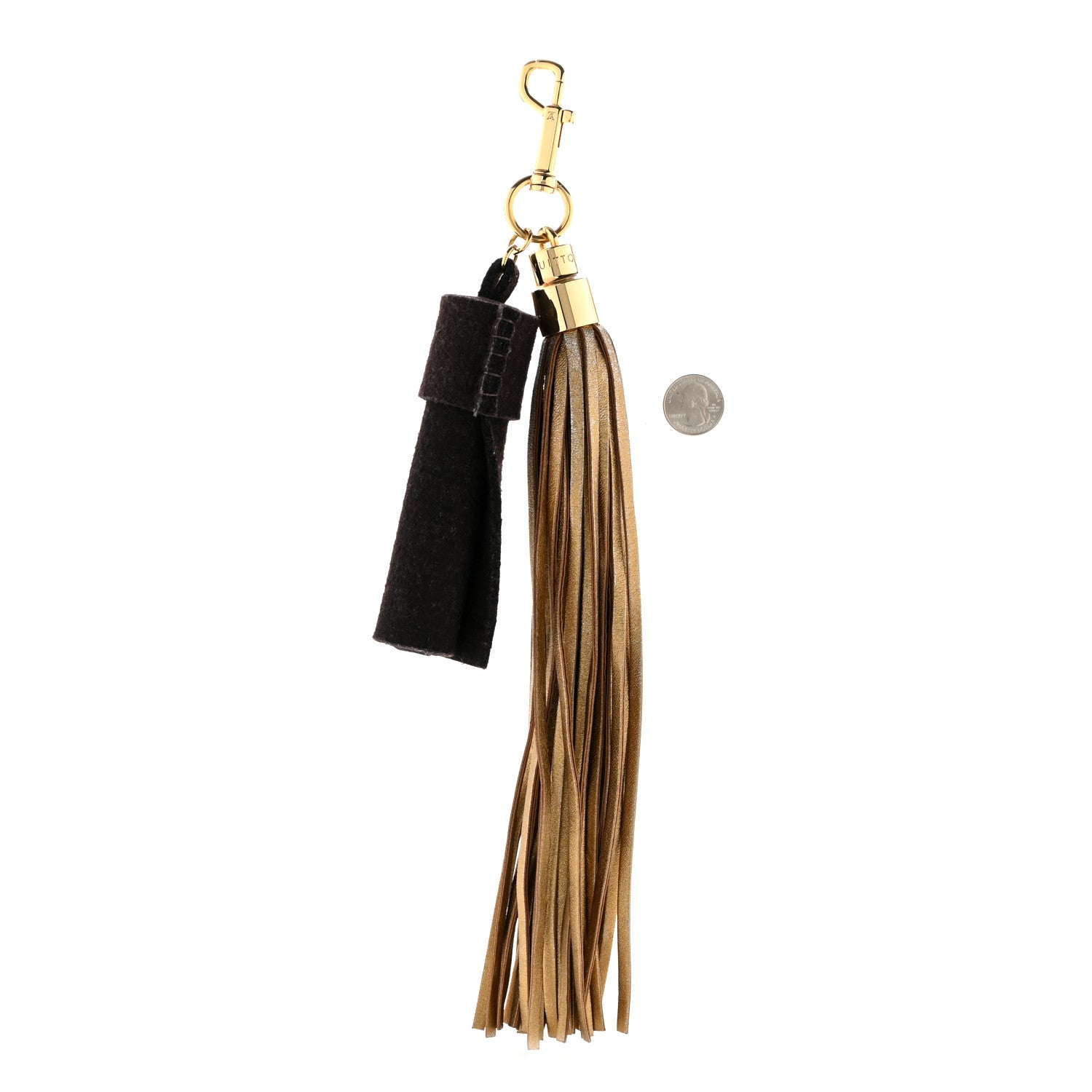 Louis Vuitton Felt Calfskin Rainbow Tassel Bag Charm Bronze 2 of 5